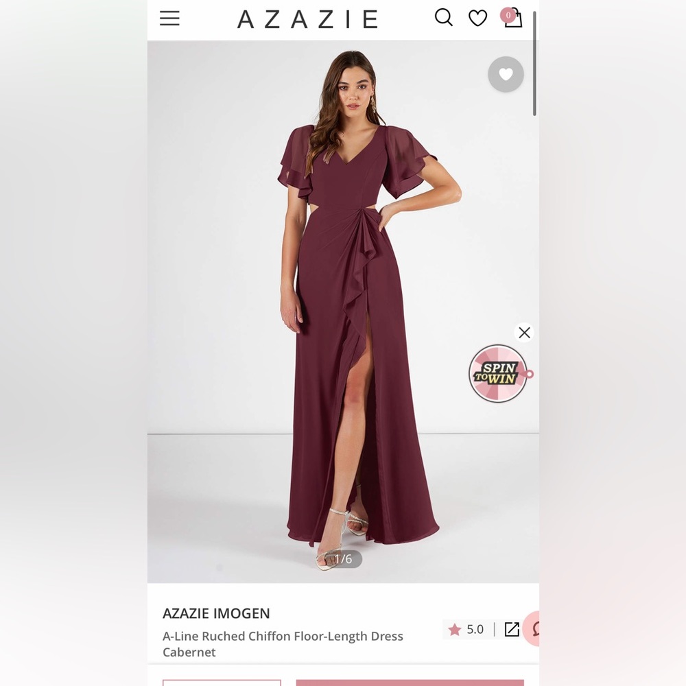 Azazie Imogen dress (Cabernet)